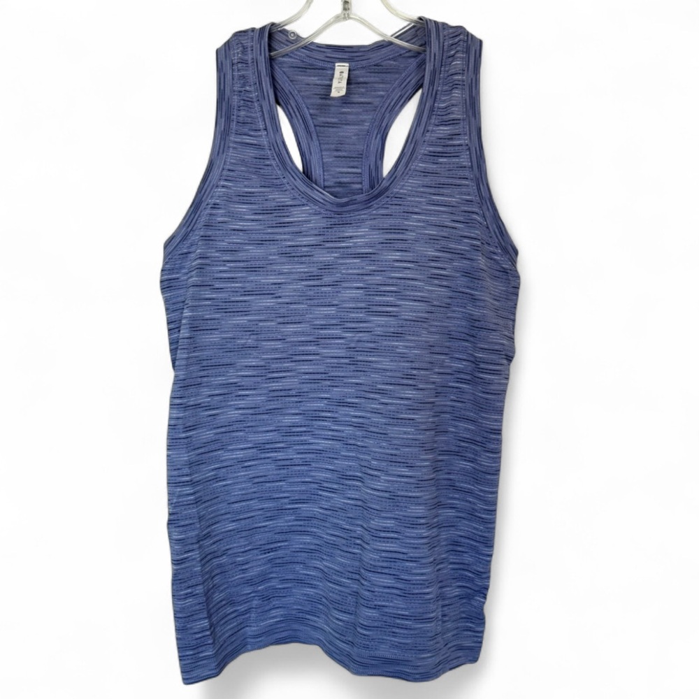 Athleta Momentum Tank Spacedye Women’s Small Periwinkle Blue Seamless Racerback